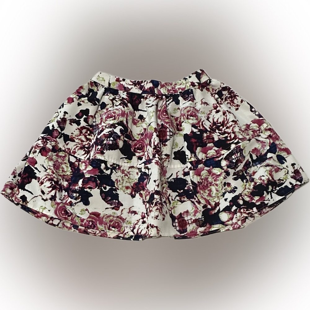 Express A-Line Pleated Floral Skirt-Size 4 - Picture 3 of 8